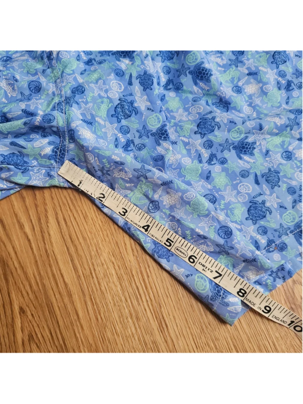 Peter Millar Seaside Collection Blue Ocean Sea Life AOP Swim Shorts Mens XXL